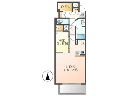 ALATO白壁(1LDK/3階)の間取り写真
