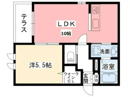 メゾン・ド・トキワ(1LDK/1階)の間取り写真