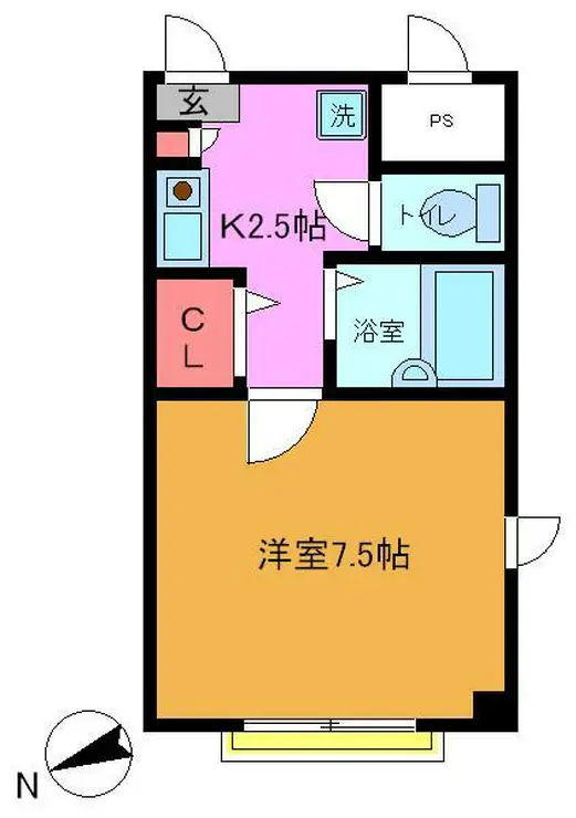 セゾン中山 1階階 間取り