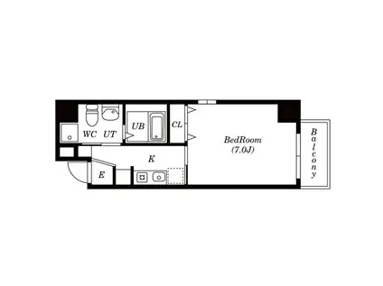ラ・フォーレ東野田II(1K/4階)の間取り写真