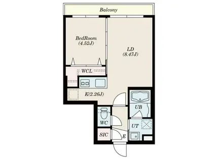 ミュンヘンスクエアII番館(1LDK/5階)の間取り写真