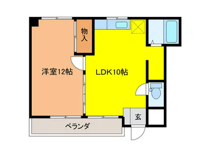 シャルムレジデンスII(1LDK/3階)の間取り写真