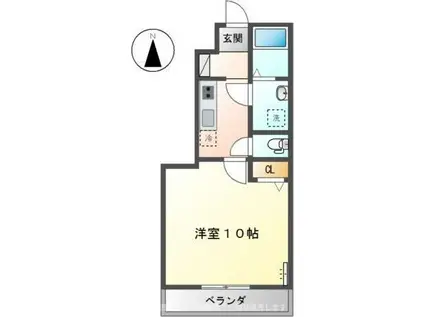 メゾン・レガシィ(1K/1階)の間取り写真