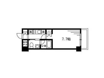 レジディア新宿イースト(1K/2階)の間取り写真