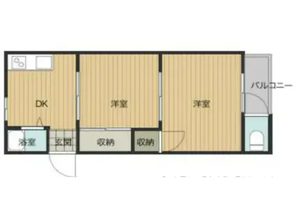 リメイン和泉I(2K/1階)の間取り写真