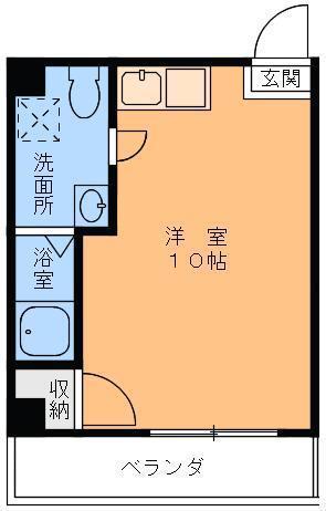 花繁ビル(ワンルーム/3階)の間取り写真