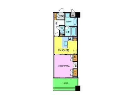 KAISEI堺(1DK/5階)の間取り写真