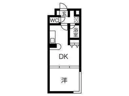 コートひばりが丘(1DK/2階)の間取り写真