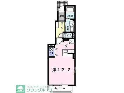 ヴィラ KARASAWA A(ワンルーム/1階)の間取り写真