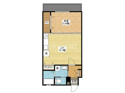 ボナール協和(1LDK/1階)の間取り写真