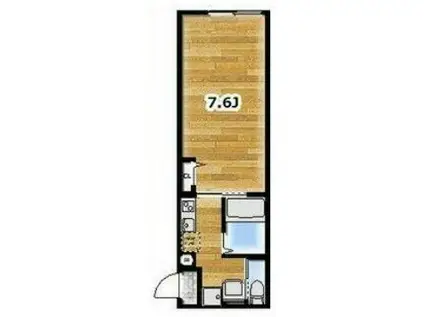 アンビション南栗原(1K/1階)の間取り写真