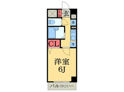 芝コーポ三号館(1K/3階)の間取り写真