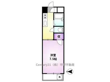 青柳ビルB棟(1K/2階)の間取り写真