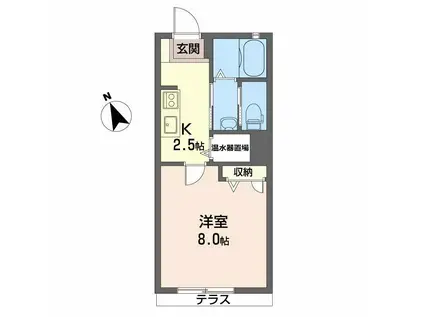 シャーメゾンフォンターナ(1K/1階)の間取り写真