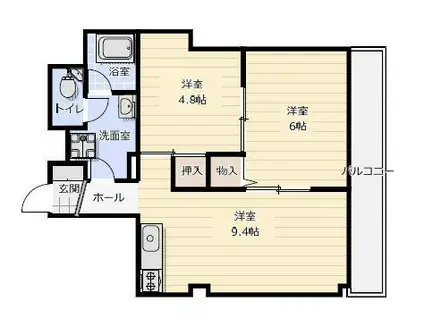 ペシュ七番館(2LDK/4階)の間取り写真