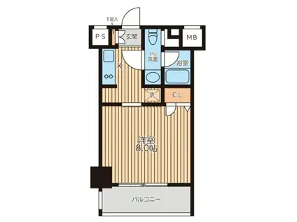 レジディア新横浜(1K/11階)の間取り写真