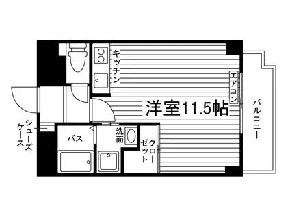 GRAND FORTE(ワンルーム/7階)の間取り写真