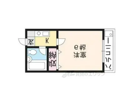 シティーコーポ円町(1K/2階)の間取り写真