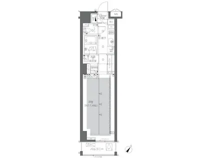 ZOOM渋谷神山町(1K/2階)の間取り写真