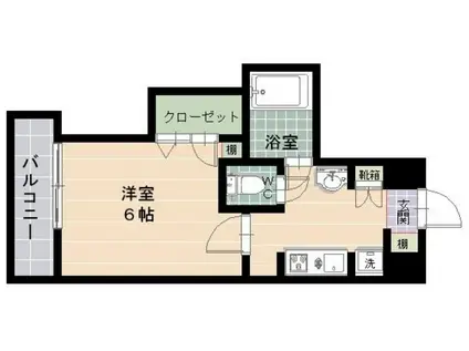 みやびコーポ(1K/5階)の間取り写真