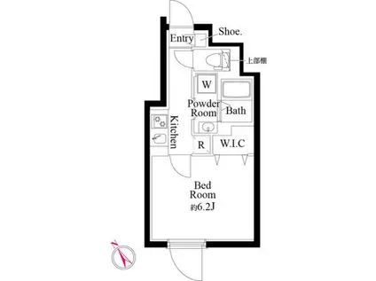 パセオ神宮前II(1K/1階)の間取り写真