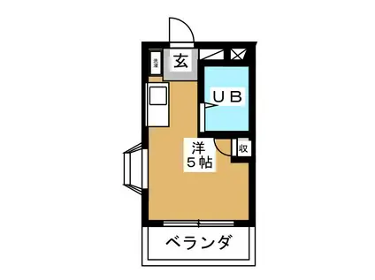 ＪＲ中央線 吉祥寺駅 徒歩34分 3階建 築34年(ワンルーム/3階)の間取り写真