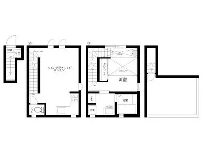 和田1丁目(1LDK/2階)の間取り写真