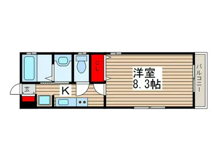 ソフィア・グランリーオ(1K/1階)の間取り写真