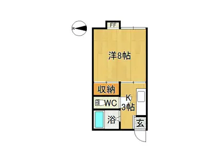 コーポロゼッタ(1K/2階)の間取り写真