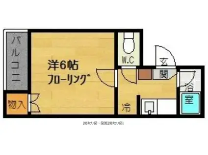 ホワイトシャトー平尾I(1K/1階)の間取り写真