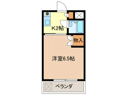 コーポ伊吹AB(1K/1階)の間取り写真