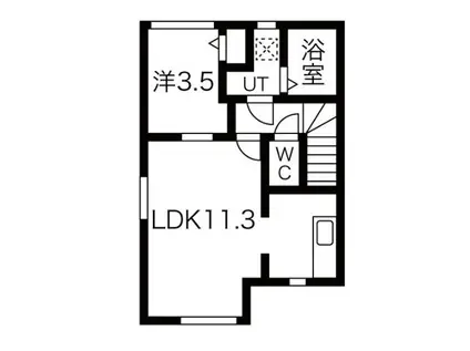 スーペリア(1LDK/2階)の間取り写真