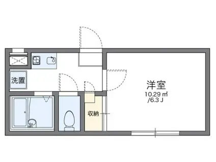 クレストNY(1K/2階)の間取り写真