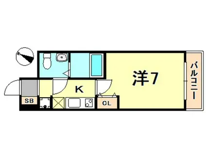 SERENITE三宮(1K/10階)の間取り写真