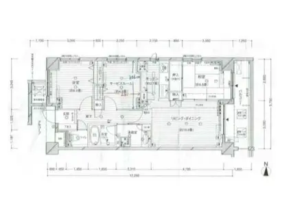 亀戸二丁目(2SLDK/7階)の間取り写真