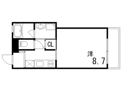 EISHO LIFE(1K/1階)の間取り写真