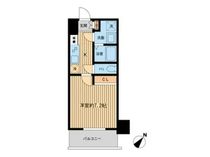 プライマルマチダ(1K/10階)の間取り写真