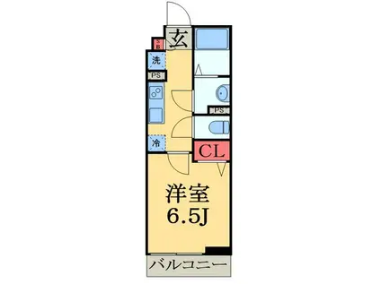 グレイス稲毛(1K/2階)の間取り写真