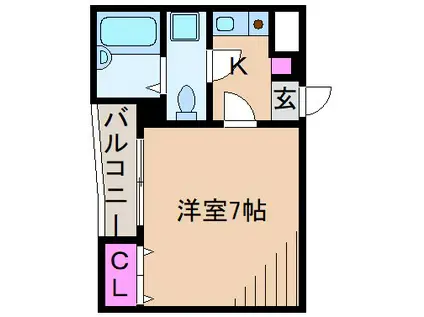 キャッスルアメジスト5(1K/2階)の間取り写真