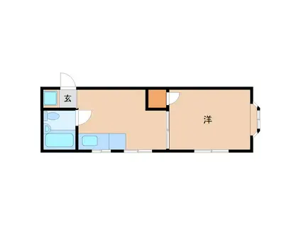 三浦マンション(1DK/2階)の間取り写真