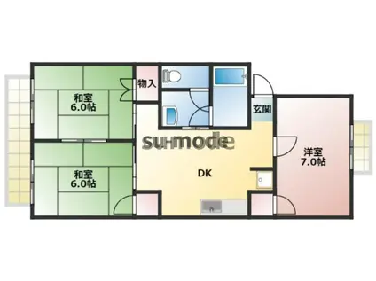 グレイスイケノキタ(3DK/1階)の間取り写真