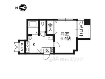 五条高倉VIVRE2(1K/3階)の間取り写真