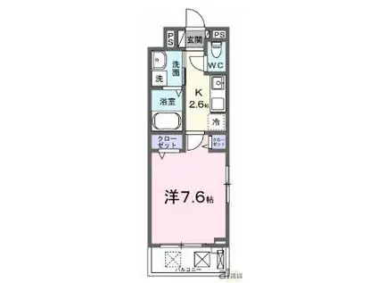 エスポワール(1K/3階)の間取り写真