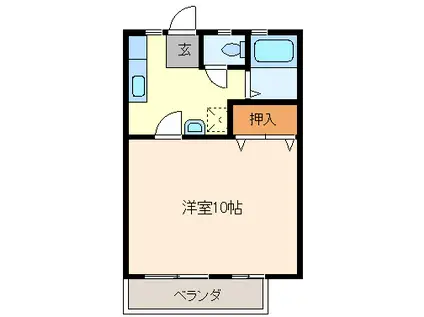 リバ一ヴィレッジ(1K/1階)の間取り写真