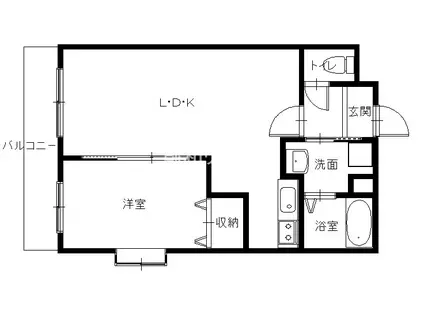 SGB浜町(1LDK/10階)の間取り写真