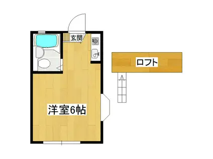 めぐみハイツA棟(1K/1階)の間取り写真