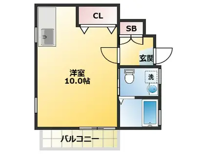 STAR VALLEY E-SIDE(ワンルーム/2階)の間取り写真