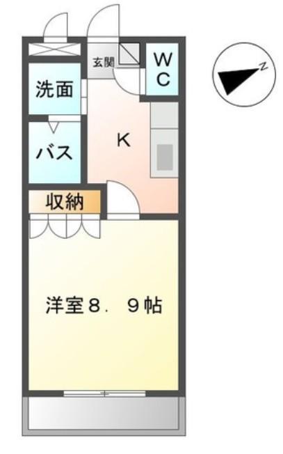 パル・川成(1K/1階)の間取り写真
