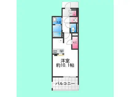 ARTIZA堺(ワンルーム/4階)の間取り写真