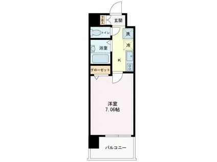 TSレジデンス水神(1K/8階)の間取り写真